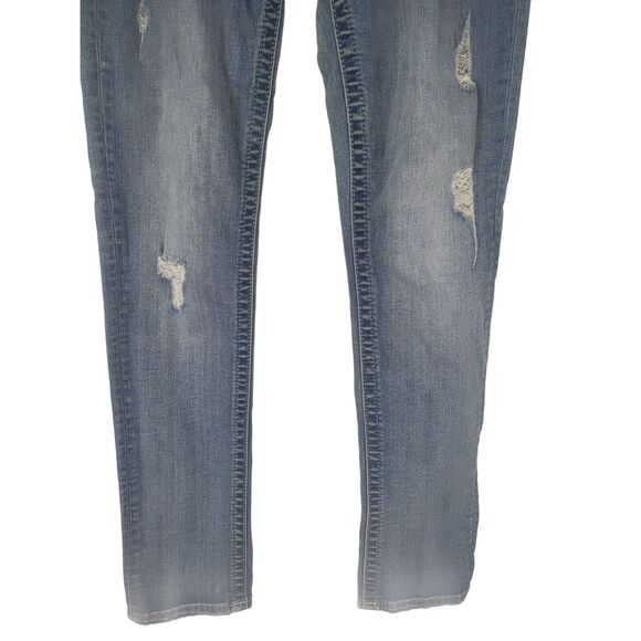 Miss Me Boyfriend Ankle Jeans 27 Womens Low Rise Distressed Skinny Bejeweled - Picture 6 of 11